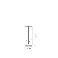 Flos In Vitro Bollard LED Floor Lamp For Outdoor In Glass And