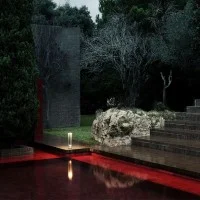 Flos In Vitro Bollard Lampada LED da Terra Per Esterno In Vetro