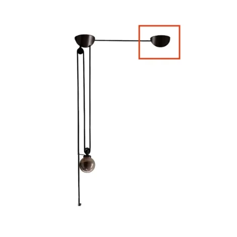 Artemide ceiling rose for Aggregato Saliscendi
