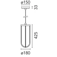 Flos In Vitro Suspension LED Lamp For Outdoor In Glass And