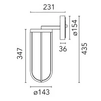 Flos In Vitro Wall LED Outdoor Lamp In Glass And Aluminum IP66