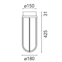 Flos In Vitro Ceiling LED Outdoor Lamp In Glass And Aluminum