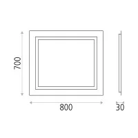 ACB Mul Specchio Illuminato Con LED Continuo Rettangolare IP44