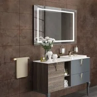ACB Mul Specchio Illuminato Con LED Continuo Rettangolare IP44