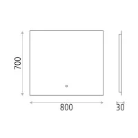 ACB Estela Backlit Mirror With Rectangular LED IP44 ACB Estela Backlit Mirror With Rectangular LED IP44