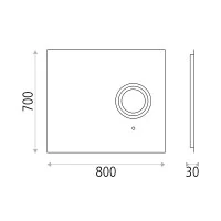 ACB Olter Specchio LED Touch Retro Illuminato Con Ingrandimento ACB Olter Specchio LED Touch Retro Illuminato Con Ingrandimento
