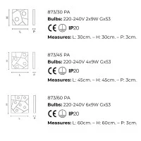 Cattaneo Street LED Modular Ceiling or Wall Square Lamp