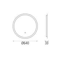 ACB Petra Circular Mirror With Perimeter LED Strip On / Off