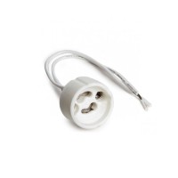 Lampo Portalampada GU10 in Ceramica co Cavetti 250mm