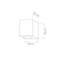 Lampo UP o DOWN GU10 Lampada da Parete Applique Mono Emissione