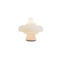 Fontana Arte Regina Dimmable LED Table Lamp In White Glass By