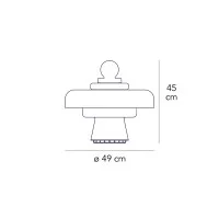 Fontana Arte Regina Dimmable LED Table Lamp In White Glass By