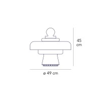 Fontana Arte Regina Lampada da Tavolo LED Dimmerabile In Vetro