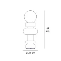 Fontana Arte Re Lampada da Tavolo LED Dimmerabile In Vetro