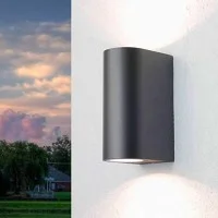 Lampo UP & DOWN GU10 Lampada da Parete Tonda Applique Doppia