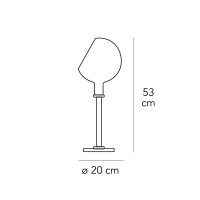 Fontana Arte Parola Lampada da Tavolo LED O Alogena Dimmerabile