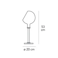 Fontana Arte Parola Lampada da Tavolo LED O Alogena Dimmerabile