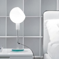 Fontana Arte Parola Lampada da Tavolo LED O Alogena Dimmerabile