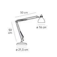 Fontana Arte Naska Grande Lampada da Tavolo LED O Alogena Luce