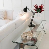 Fontana Arte Naska Grande Lampada da Tavolo LED O Alogena Luce
