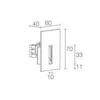 Luce & Light Line 1.0 Recessed 2W Path Marker LED Steplight