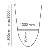 Flos Wireline Suspension Lamp With Diffused Light LED Dimmable