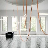 Flos Wireline Suspension Lamp With Diffused Light LED Dimmable