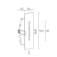 Luce & Light Line 2.1 Rectangular Recessed For Plasterboard 2W