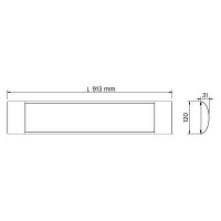 Lampo Plafoniera Slim LED Tricolor In Termoplastico Bianco ad