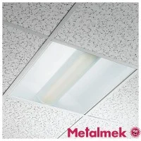 Metalmek 2G11 9121F 2x55W Lampada da Incasso Soffitto 60X60