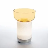 Artemide Bontà Dimmable LED Table Lamp With Glass Bowl By Artemide Bontà Dimmable LED Table Lamp With Glass Bowl By