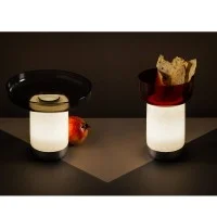 Artemide Bontà Dimmable LED Table Lamp With Glass Bowl By Artemide Bontà Dimmable LED Table Lamp With Glass Bowl By