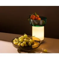 Artemide Bontà Dimmable LED Table Lamp With Glass Bowl By