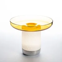 Artemide Bontà Dimmable LED Table Lamp With Glass Plate By Artemide Bontà Dimmable LED Table Lamp With Glass Plate By