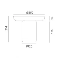 Artemide Bontà Dimmable LED Table Lamp With Glass Plate By
