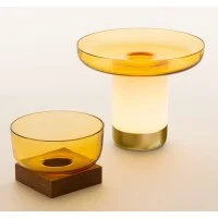 Artemide Bontà Dimmable LED Table Lamp With Glass Plate By Artemide Bontà Dimmable LED Table Lamp With Glass Plate By