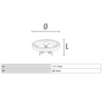Duralamp DR111 WF Lampadina LED G53 13W 950lm 12° Fascio