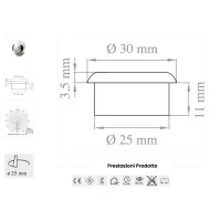Lampo Spot Mini Round Spotlight 1W LED Recessed 30° 350mA In