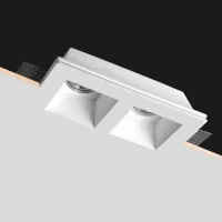 Lampo Faretto GU10 Da Incasso a Soffitto In Gesso Doppio Per Led