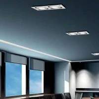 Lampo Faretto GU10 Da Incasso a Soffitto In Gesso Doppio Per Led