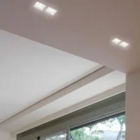 Lampo Faretto GU10 Da Incasso a Soffitto In Gesso Doppio Per Led