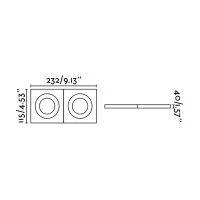 Faro Argòn-2 Double Adjustable Recessed Ceiling Spotlight GU10