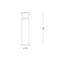 Ideal Lux Torre PT1 Big Outdoor Modern Design Floor Lamp Bollard