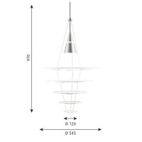 Louis Poulsen Enigma 545 Lampada Sospensione Soffitto a Schermi