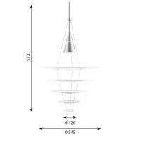 Louis Poulsen Enigma 545 Lampada Sospensione Soffitto a Schermi