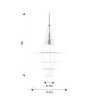 Louis Poulsen Enigma 425 Suspension Ceiling Lamp with Screens