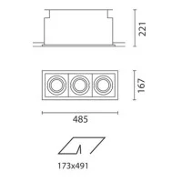 iGuzzini Deep Frame Minimal Nero 3x75W E27 PAR30 iGuzzini Deep Frame Minimal Nero 3x75W E27 PAR30