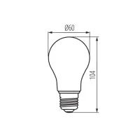 New Lamps Lampadina E27 Goccia A60 LED 2W 220lm Diffusore PVC