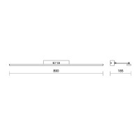 Isyluce Specchio Applique LED Lampada da Parete in Metallo