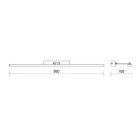 Isyluce Specchio Applique LED Wall Lamp in Chrome-Plated Metal